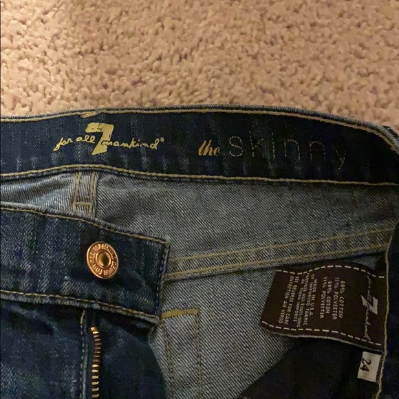 7 For all Mankind denim “The Skinny” jeans size 24 - Picture 5 of 6